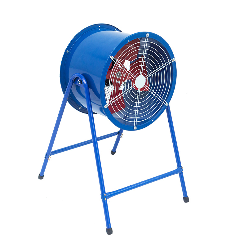 Fluxo de suporte vertical pneumático azul ventilador industrial axial, fã de exaustão poderoso do tipo de posição de alta potência