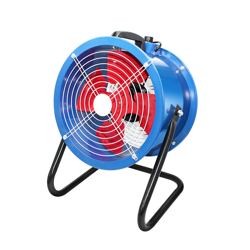 Ventilador de fluxo axial portátil de piso portátil, ventilador de fluxo axial de velocidade ajustável de alta potência de alta potência