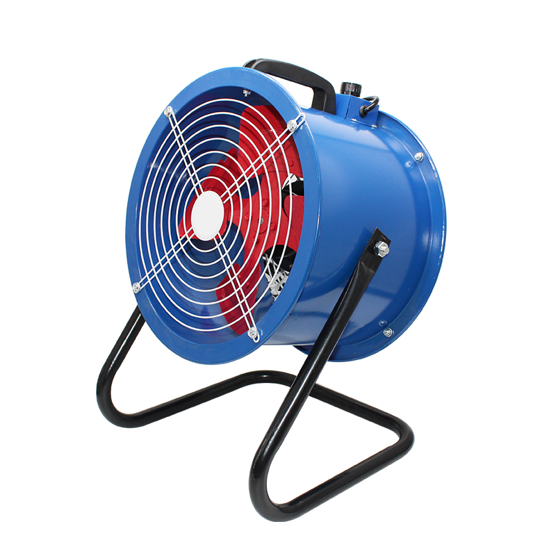 Ventilador de fluxo axial portátil de piso portátil, ventilador de fluxo axial de velocidade ajustável de alta potência de alta potência